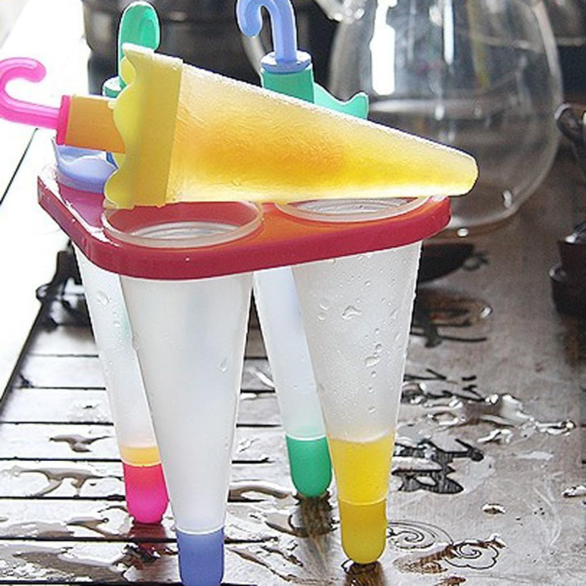 Umbrella Shaped Reusable Ice Pop Molds for DIY Parties
