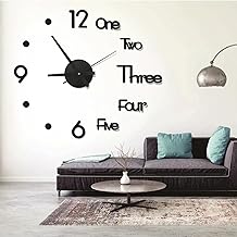Modern Mute Frameless Large Silent Clock 3D DIY Frameless 3D Wall Clock for Home, Office, Hotel