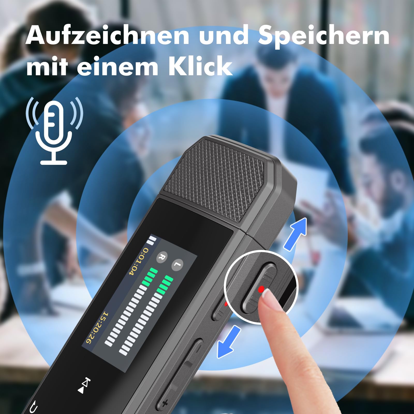 64GB Tragbarer MP3 Player Mit Bluetooth 5.3, Ein-Klick-Aufnahme, Typ-C Und USB, Clip, UKW-Radio, Mobiltelefon-Verbindung, Unabhängige Lautstärketaste