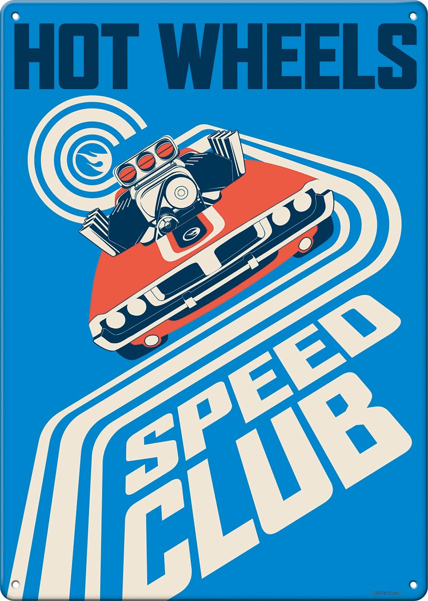 Ata-Boy Hot Wheels Speed Club Metal Sign Size 11.5" x 8.25"
