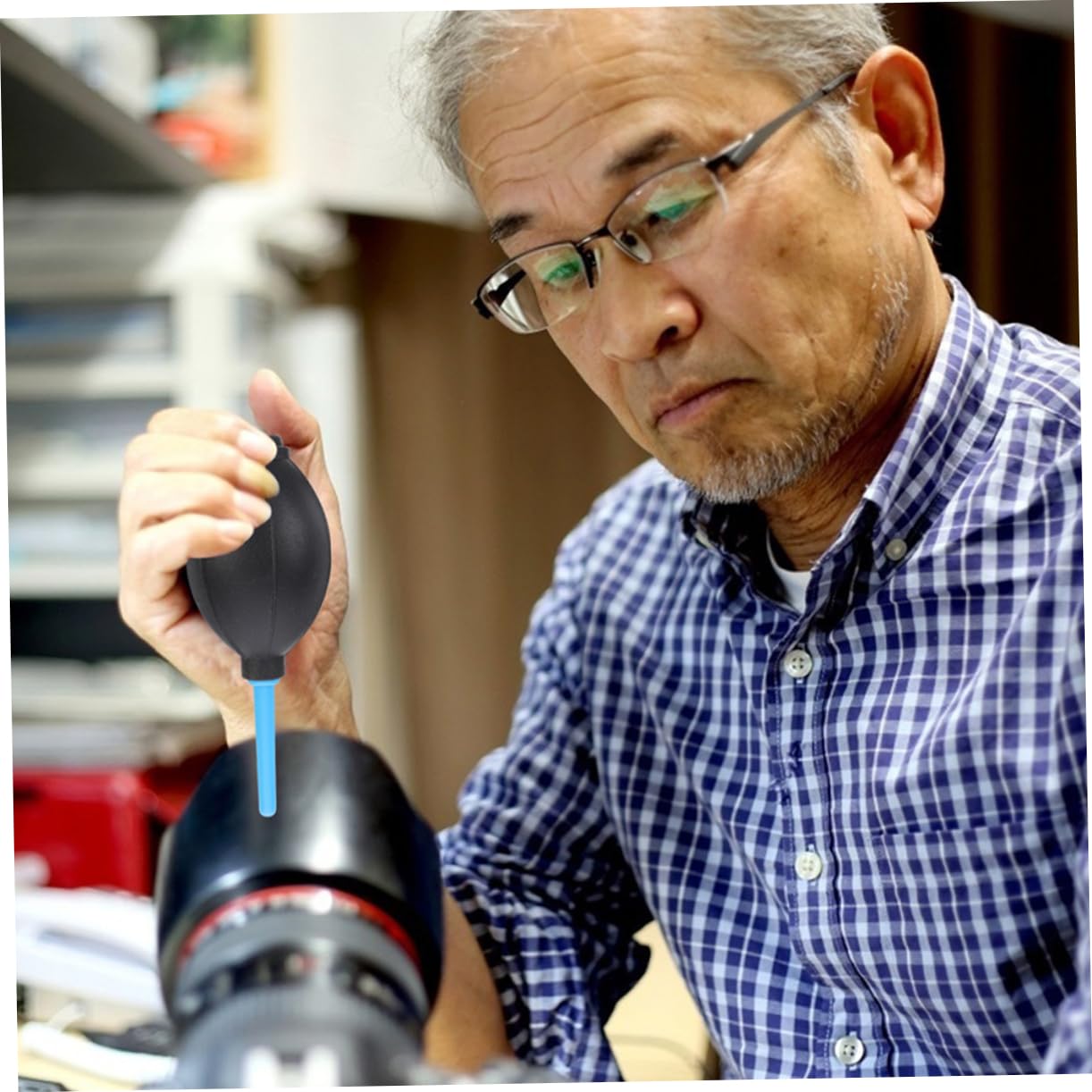 Happyyami 4Pcs Blower Cleaner for Camera Lens Sensor Computer Keyboard Ergonomic Design for Dust Removal and Precision Cleaning