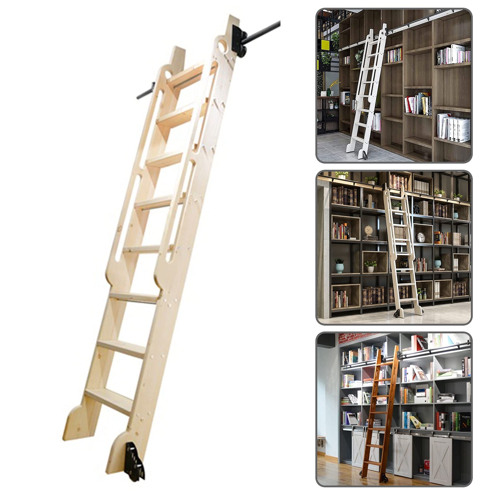 Kit quincaillerie pour porte coulissante en acier de qualité supérieure pour bibliothèque
