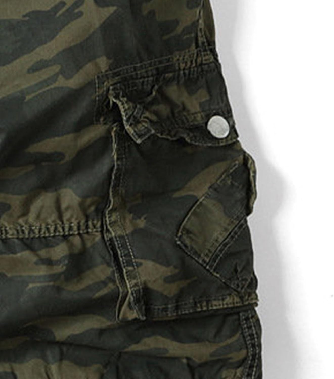 Men's Camouflage Classic Cargo Shorts Relaxed Fit Outdoor Multi-Pocket Short Work Casual Military Hiking Shorts