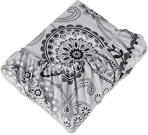 Miniatura 4 de BLC Paisley - Juego de sábanas tamaño King, 1800 hilos de microfibra de doble cepillado de alta calidad con bolsillo profundo de 15 pulgadas,