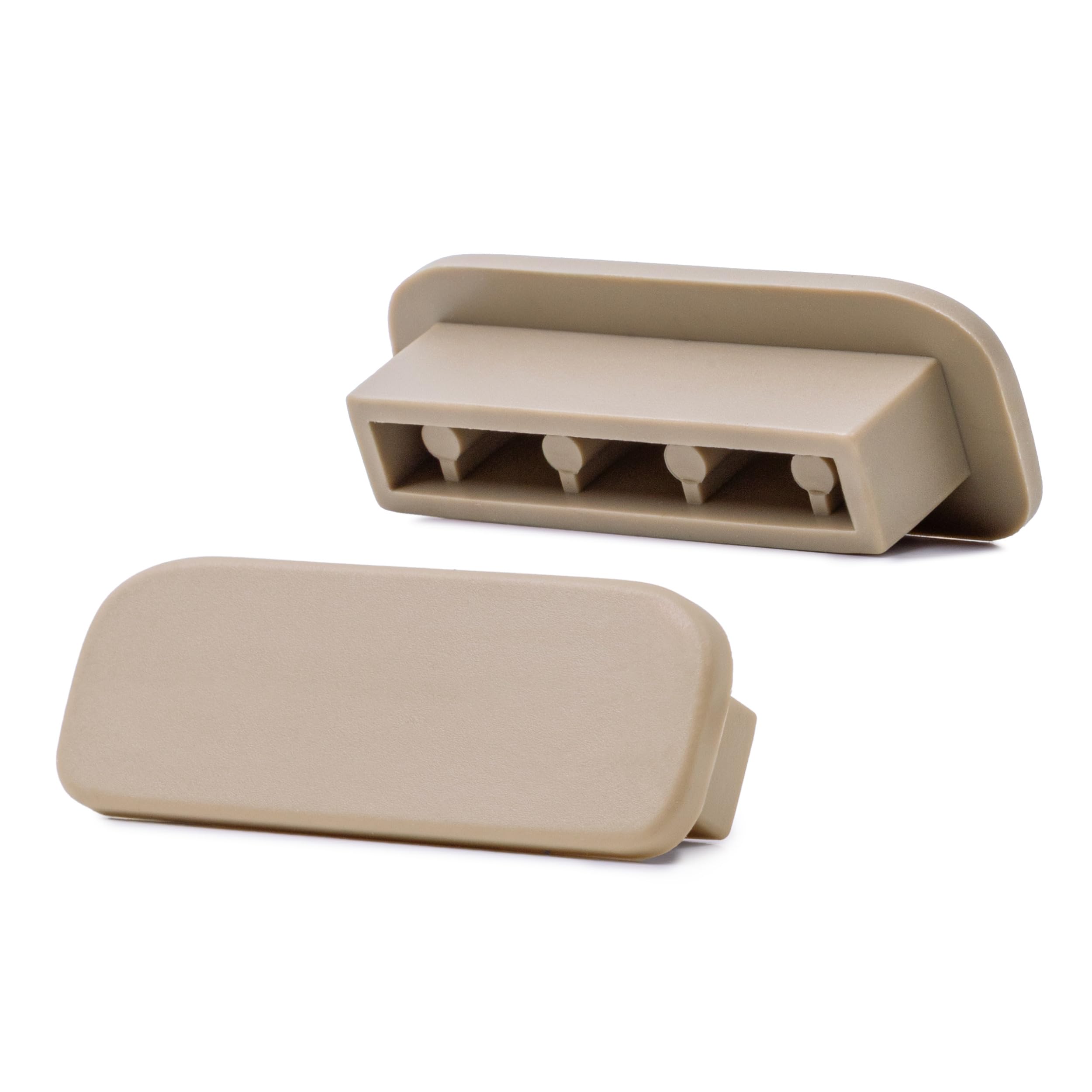 Quest Endkappe für Handlaufprofil PVC 40x8 mm - Beige | Abschlusskappe für sauberen Profilabschluss, schützt Enden vor Staub & Schmutz, Montage ohne Werkzeug, einfach aufstecken