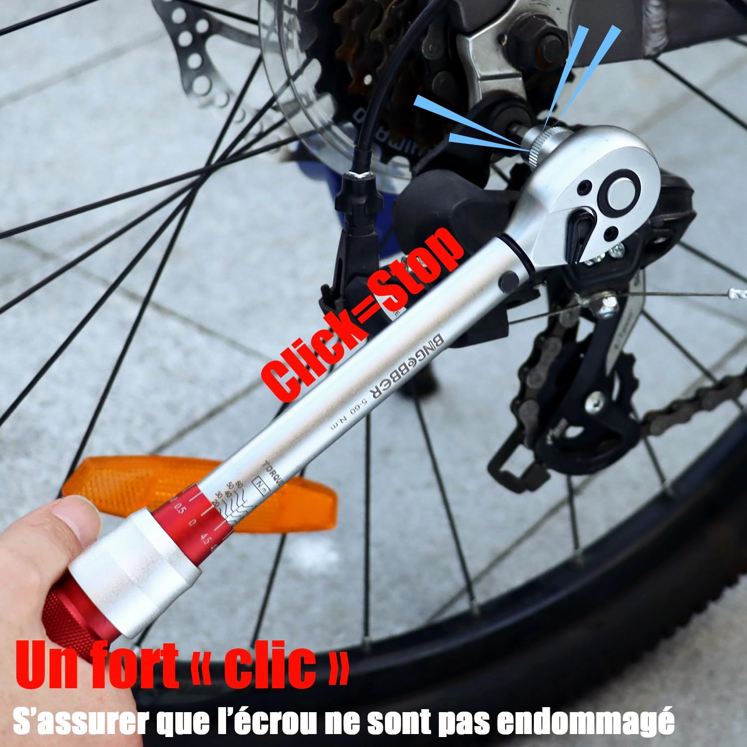 Jeu de clés dynamométriques 3/8" 5-60 Nm 28PCS Outil de précision