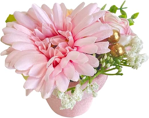Amazon ピンクガーベラ 造花 ナチュラルアレンジ ミニポットアレンジ ピンク系ガーベラ 贈り物 ギフト プレゼント 造花 雑貨 かわいい インテリア おしゃれ 入学 卒業 敬老の日 結婚結婚 記念日 還暦 昇進 開店祝い ミニポットアレンジ Hsa 4875 B ガーベラ 造花