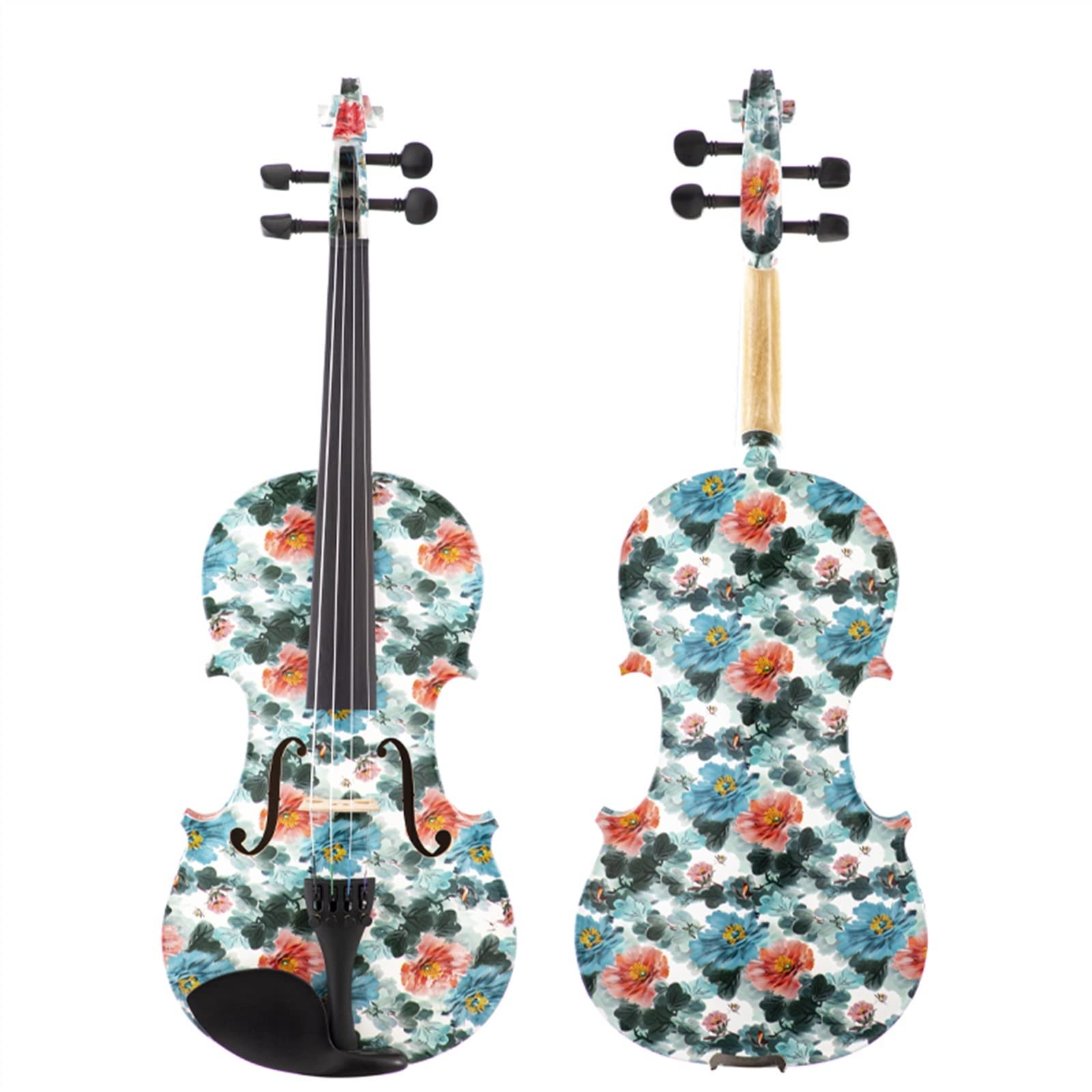 Strumento Musicale per Violino Acustico Tradizionale 4/4 Fatto A Mano Professionale con Custodia in Ebano Violini per Studenti