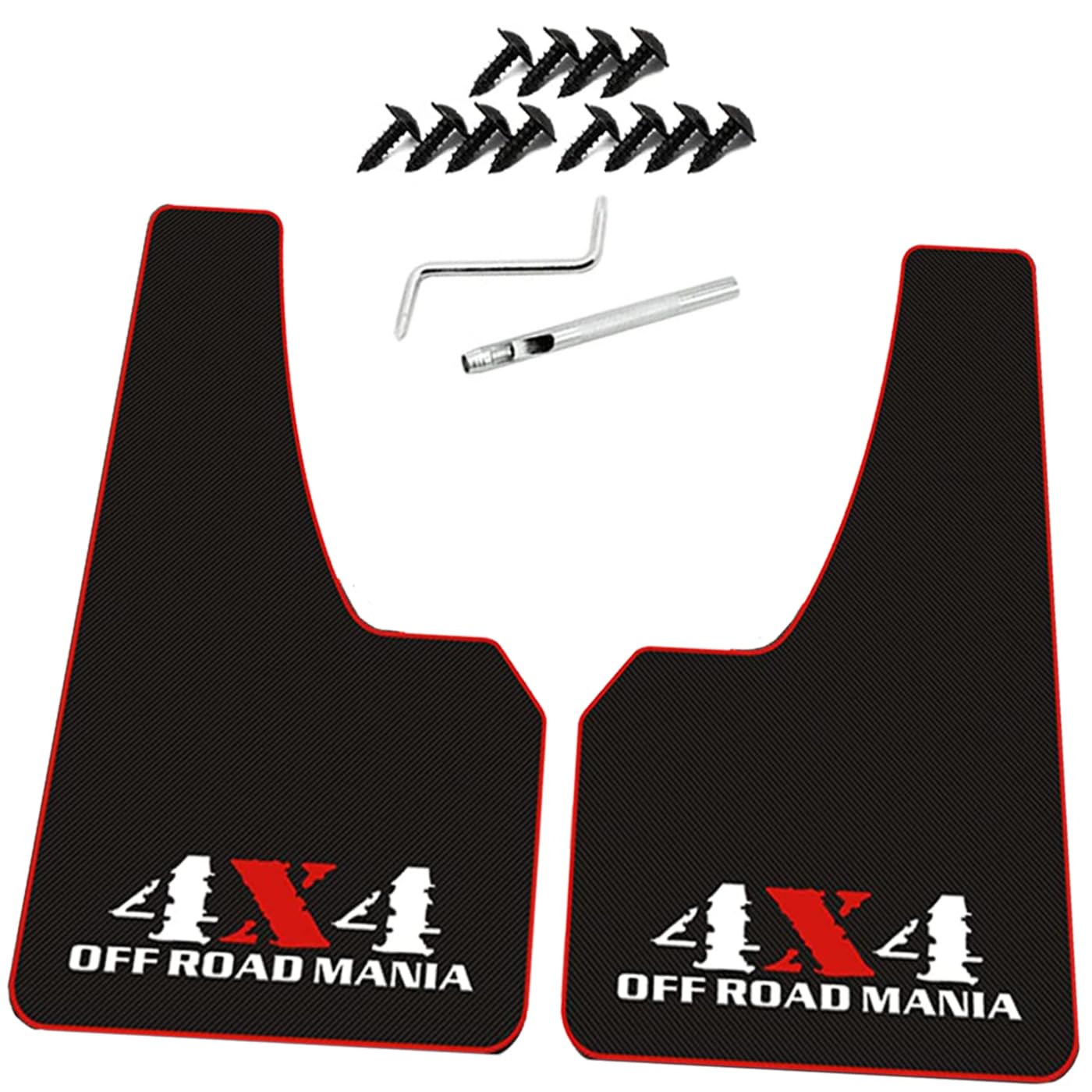 Universal Mud Flaps, Heavy Duty Splash Guards for Trucks &amp; Vans, Large Size Soft Rubber Mudflaps with Easy Installation, Wear Resistant Dirt &amp; Slush Protector for Off-Road 4x4 Vehicles (2Pcs)
