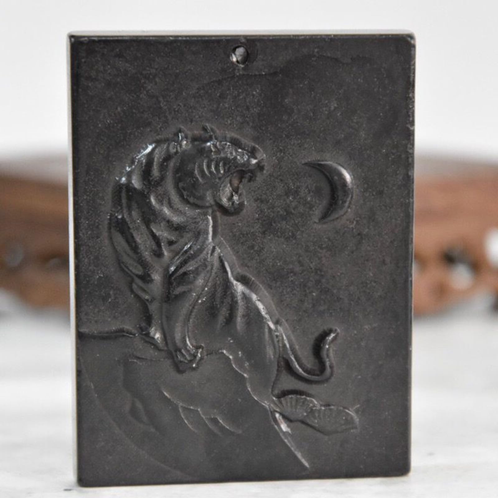 Météorite Hongshan tigre du zodiaque 8 cm pour collectionneur d'art asiatique