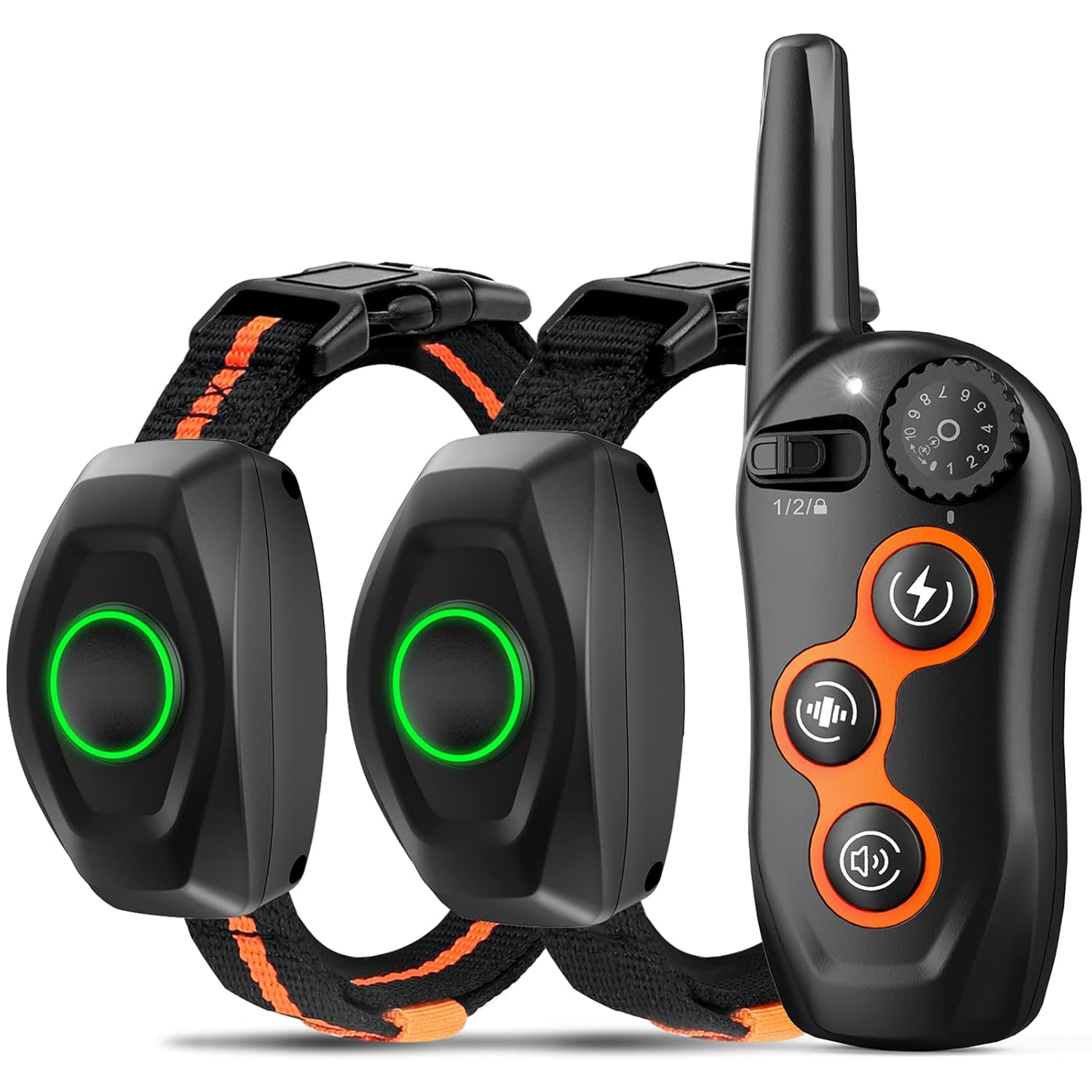 Dog Training Shock Collar for 2 Dogs with Remote Range 1300ft 3 Training Modes Beep Vibration Shock IPX7