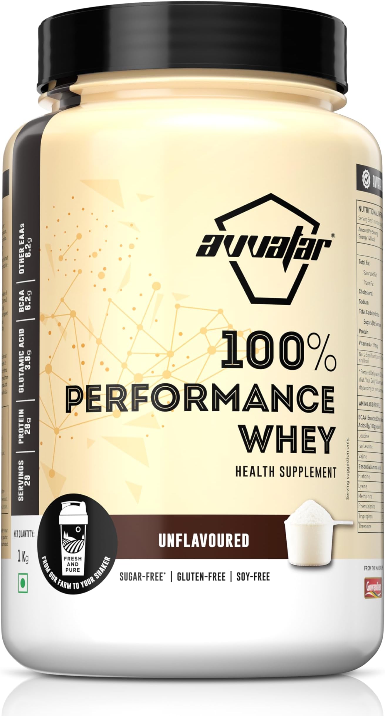 PERFORMANCE WHEY PROTEIN | 1Kg | Unflavoured