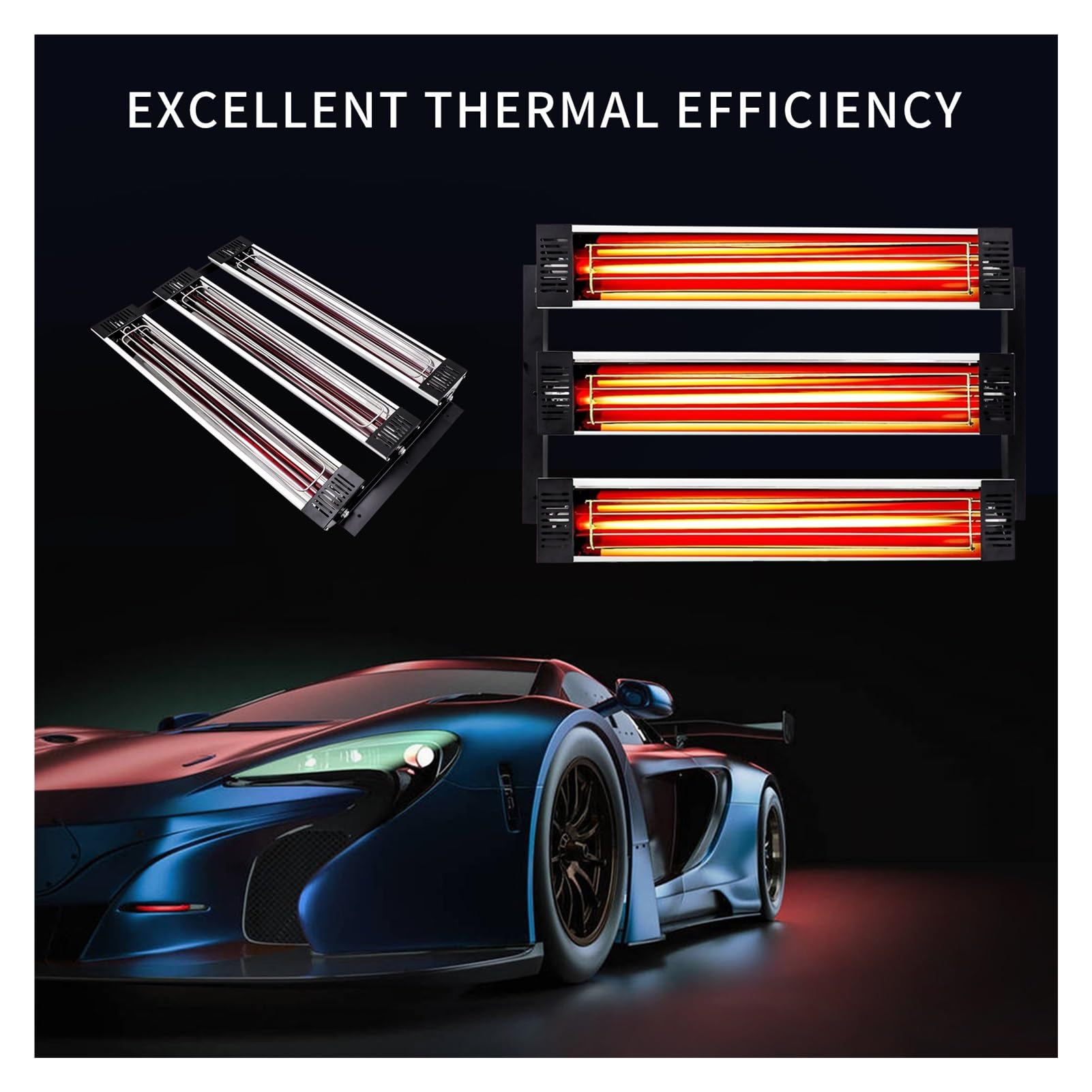 Lampa Utwardzająca, 3000W Lampa Na Podczerwień Do Utwardzania Farby Grzewcza Malowania Karoserii Światło Pieczenia Suszarka Farb Suszenie Auto Lakierni