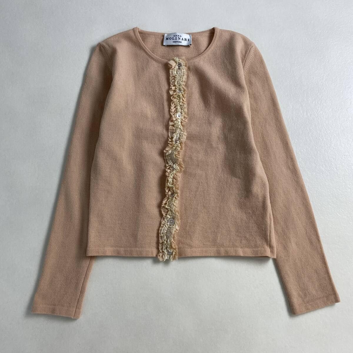 ANNA MOLINARI ファー付きカーディガンセーター ANNA MOLINARI ファー