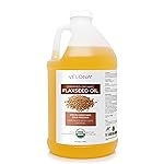velona USDA Certified Organic Flaxseed Oil - 64 Fl Oz | 100% Pure and Natural Carrier Oil | Unrefined, Cold Pressed |Body, Face & Skin Care | Use Today - Enjoy Results