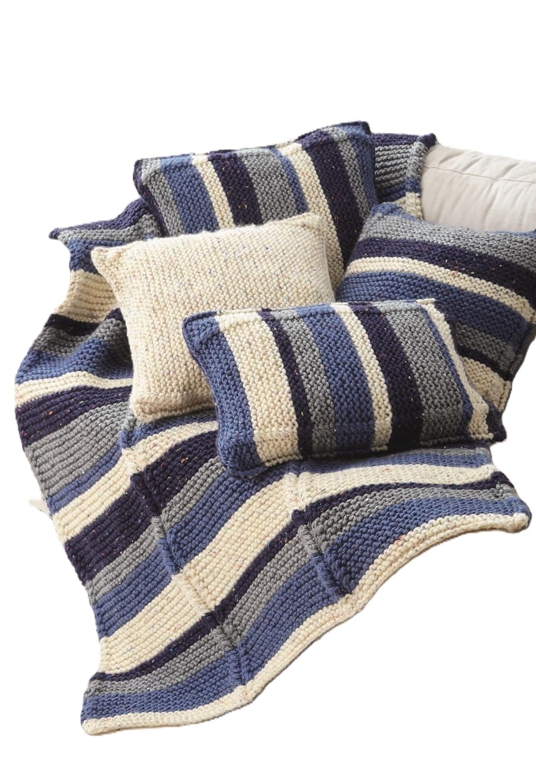 Throw and Cushion Covers in King Cole Big Value Super Chunky Tweed (6363)