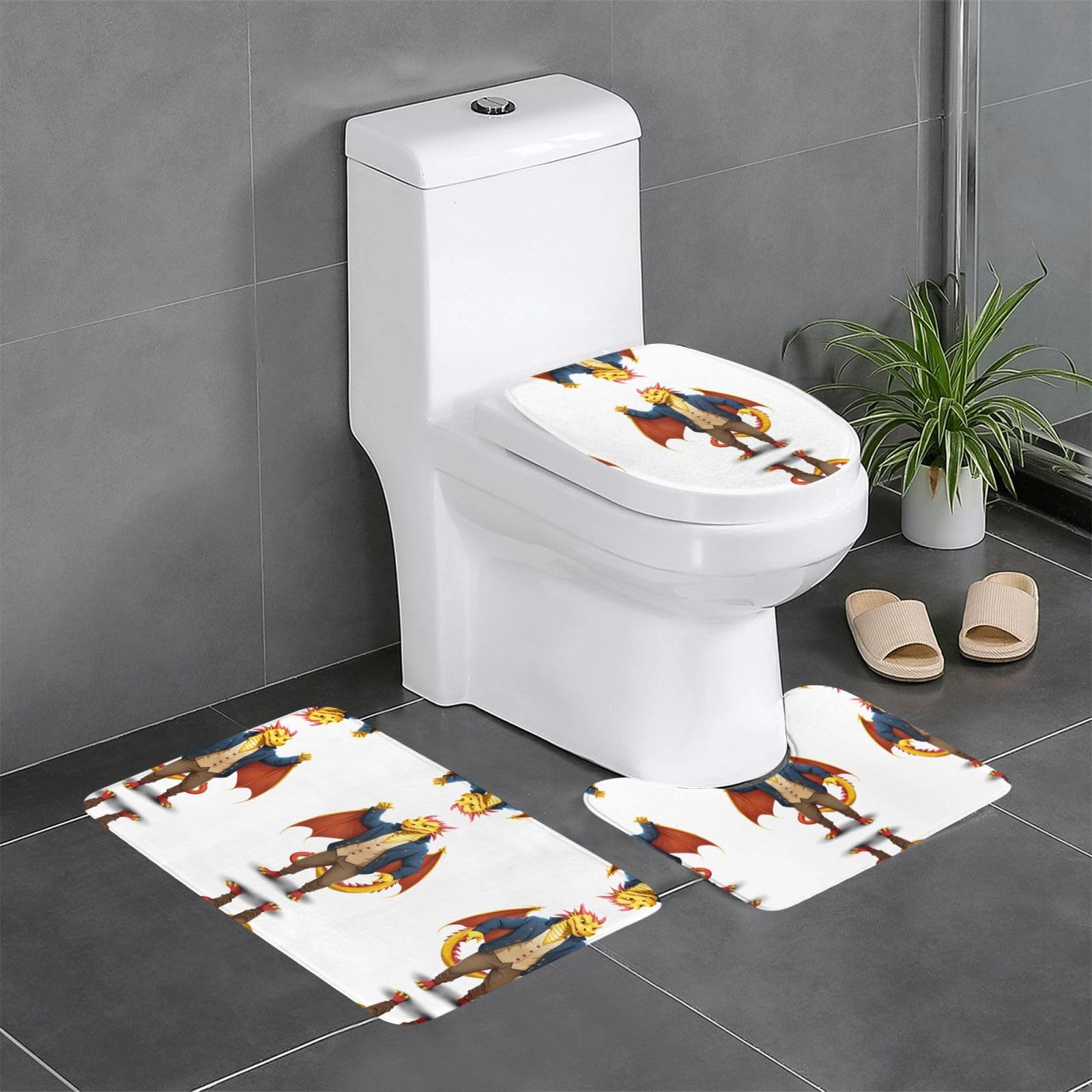 Tapis de salle de bain motif dragon pour transformer votre toilette en espace zen unique
