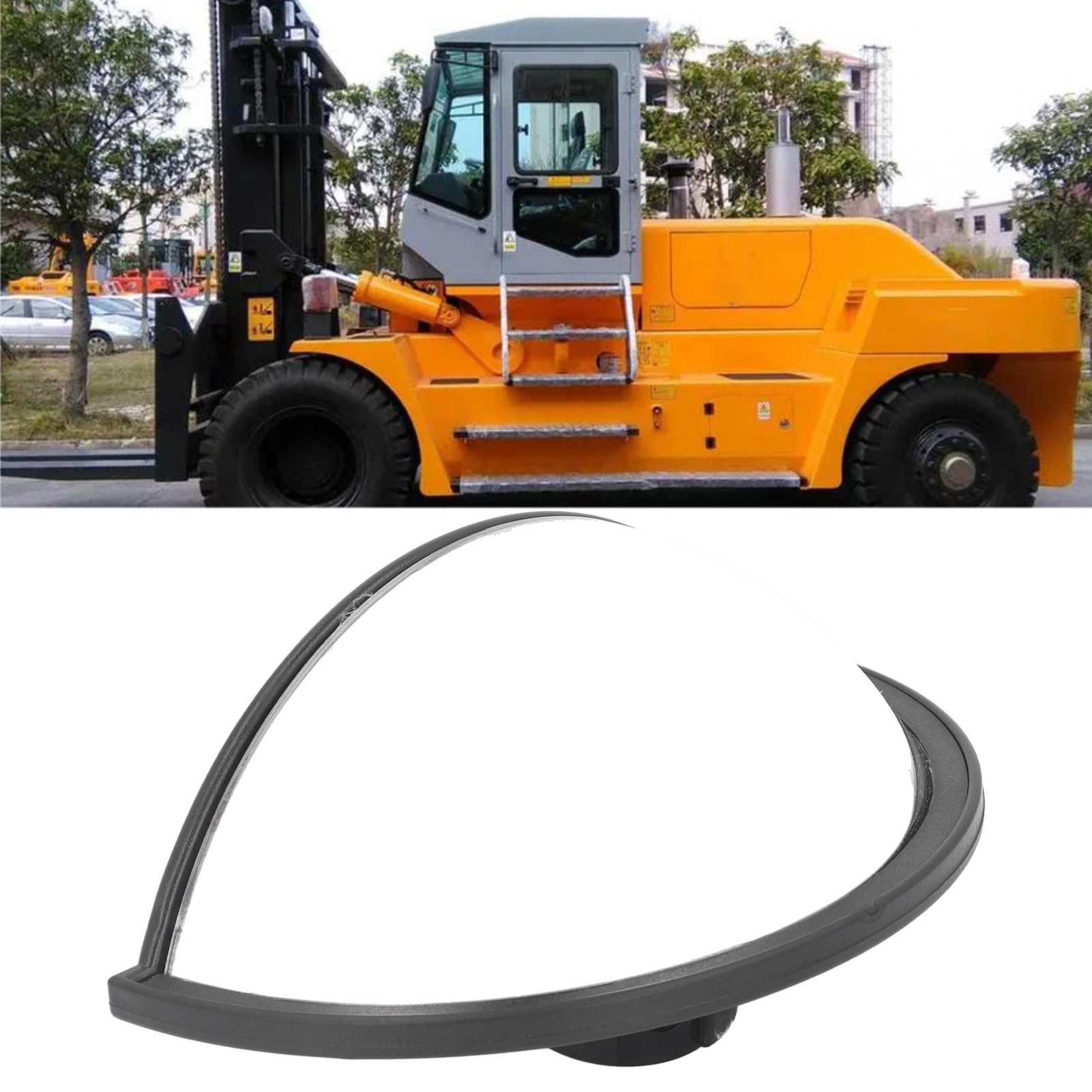Specchio Retrovisore del Carrello Elevatore Angolare Largo Angolo Largo Semicircolare Convesso Sostituzione Posteriore Regolabile Sostituzione, Semicircolare, Vetro HD Grande