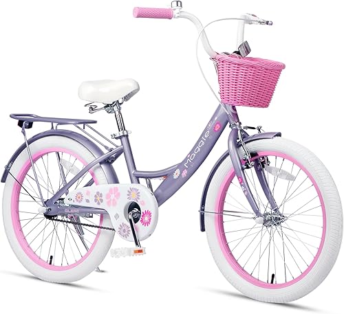 Miniatura 16 de Glerc Maggie Girls Bike, 12-20 Inch Kids Bike for 2-13 Years Old Children, Princess Style Kids Bicycle with Doll-Seat & Basket & Training Wheels,