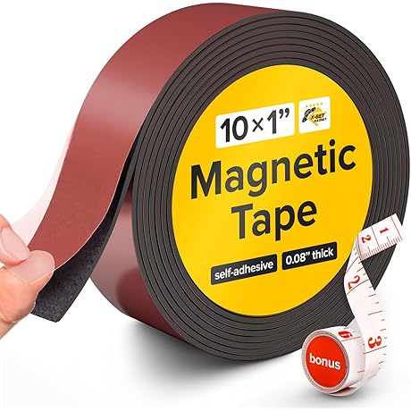 Flexible Magnetic Tape with Adhesive | Craft and DIY Magnetic Roll