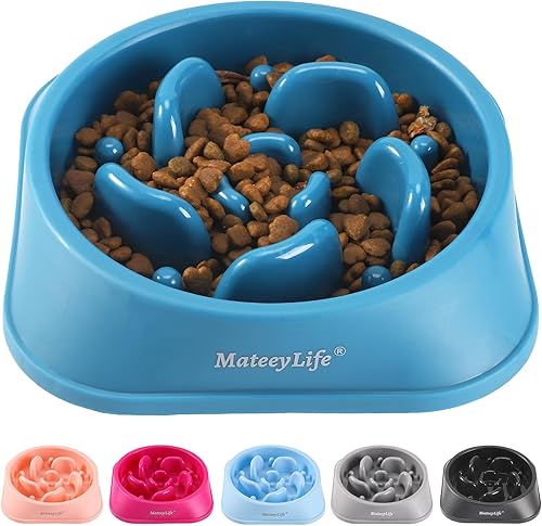 Miniatura 23 de MateeyLife Cuencos Pequeños de Alimentación Lenta para Gatos 2 Piezas, Cuencos de Comida para Gatos con Rompecabezas Anti-Asfixia, Alimentación