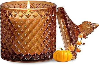 Budget-friendly Autumn Scented Candle creating a cozy home atmosphere – essential for affordable fall decor ideas