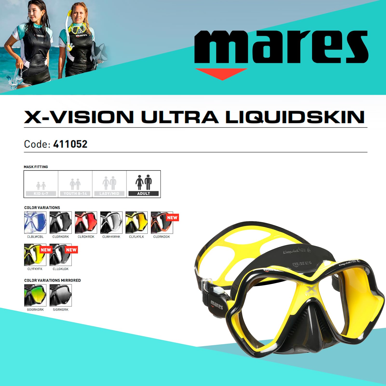 Mares Mask X-Vision Ultra Ls Taucherbrille