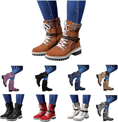 Amazon.com: Botas de piel sintética para mujer, cálidas, térmicas,  impermeables, para caminar, nieve, invierno, suela de goma, botas de nieve  impermeables : Ropa, Zapatos y Joyería