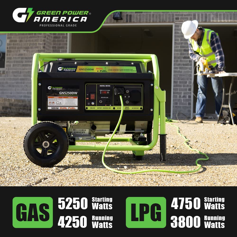 Amazon | Green-Power America ポータブル発電機 5250ワット ガソリン