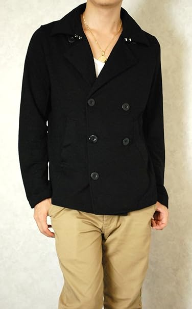 Amazon カラーpコート Pコート カラー Pーコート メンズ ライトアウター ピーコート アウター トップス お兄系 カラフル ジャケット オラオラ系 109系 ショート丈 ブルー 青 オレンジ ブラック 黒 グレー スウェット ポンチ ポンチ M Black コート ジャケット 通販