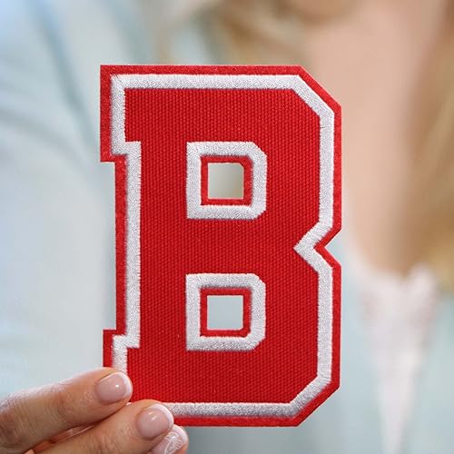 Miniatura 510 de Parches de letras termo-adhesivas de alta calidad – Lindas letras para ropa – Parche universitario para ropa – Letras bordadas de 4 1/2 parches