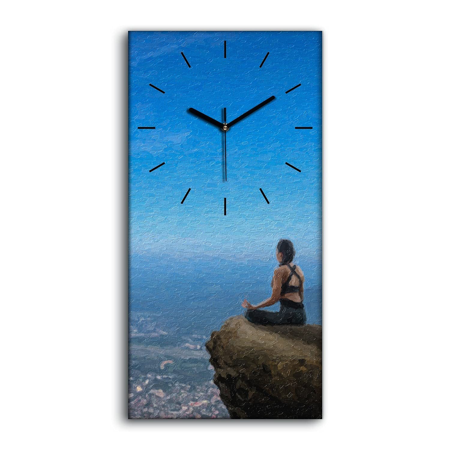 Horloge sur Toile Decoration Art Moderne Salon 30x60