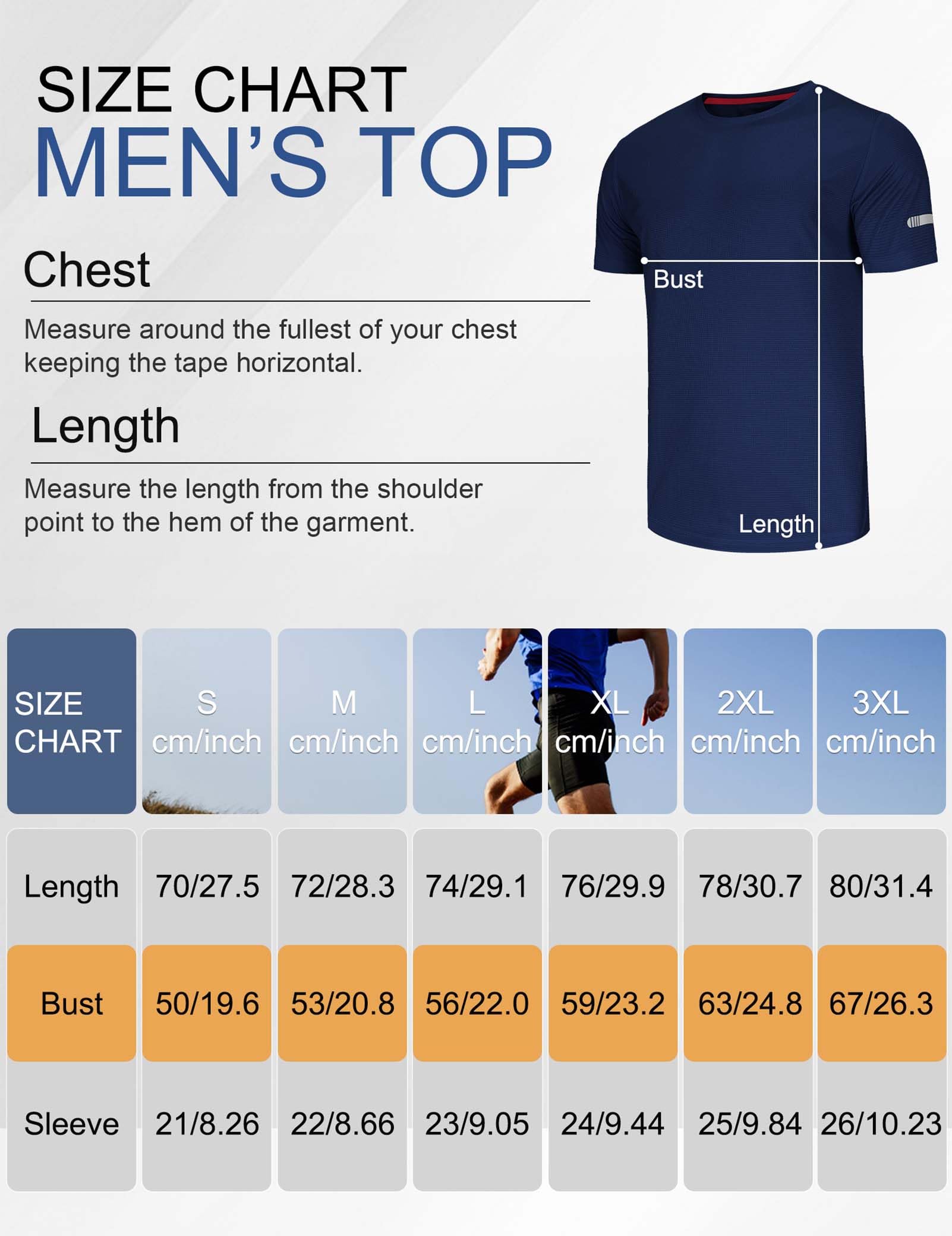 3-Pack Sport Tshirts Męskie koszulki funkcjonalne Szybko suche Oddychająca koszula treningowa Koszula fitness Koszula treningowa do biegania ćwiczeń kulturystycznych-Black/Grey/Navy-XXL