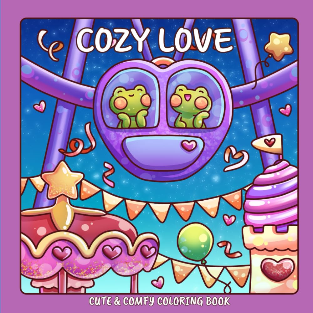 Cozy Love: Cute and Comfy Coloring Book for Adults and Teens Featuring Adorable Frog Couple in Hygge Moments for Stress Relief and Relaxation (Cozy & Easy Coloring Books)