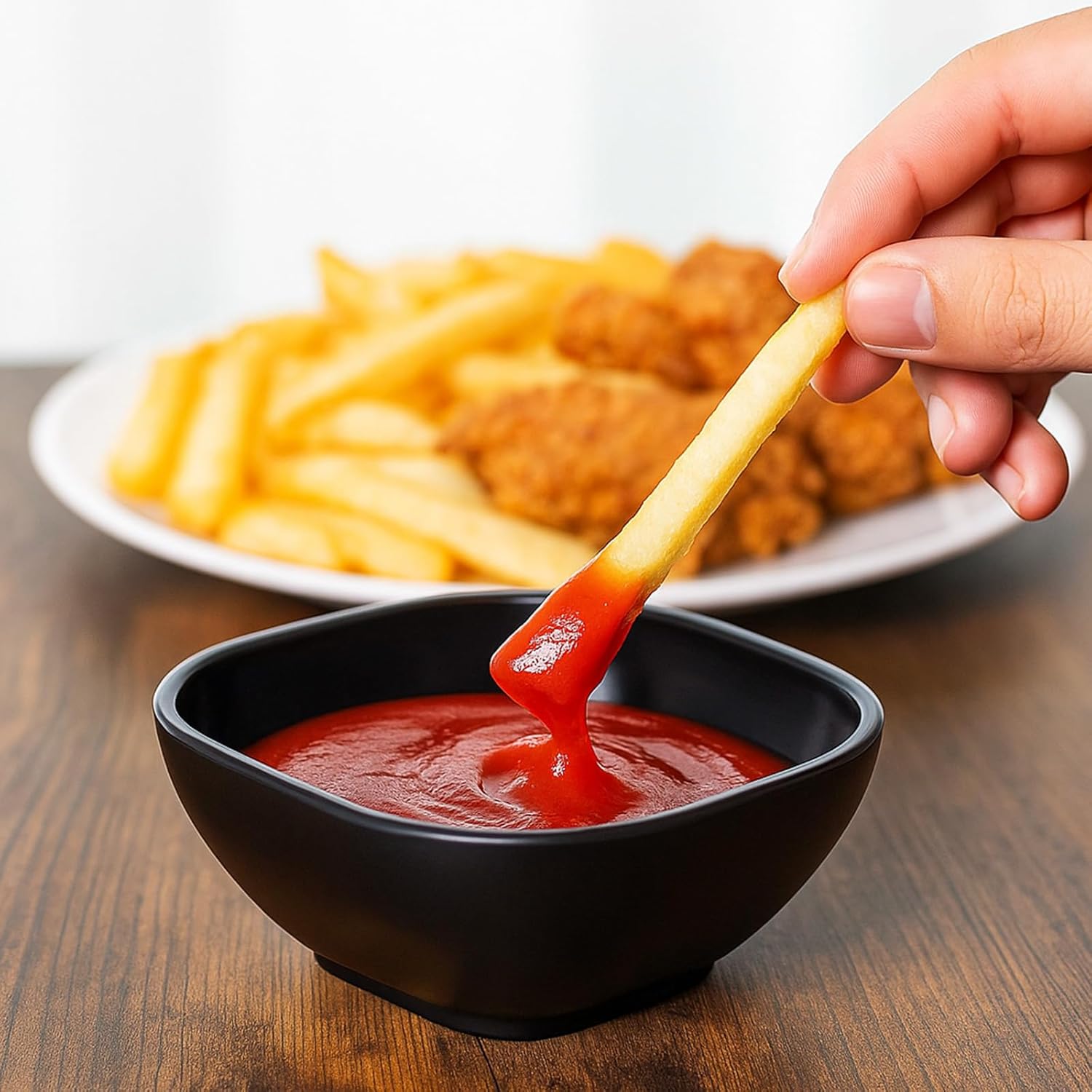 Kifmurase 36Pcs Wheat Straw Dipping Bowls, 4.5OZ Alternative Plastic Soy Sauce Dishes, Unbreakable Dessert Bowls, Dipping Sauce Cups, Mini Prep Dishes for Snack, Sushi, Condiment, BBQ, Ketchup