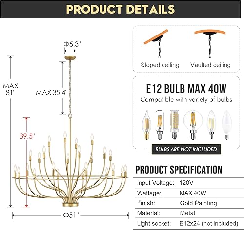 Miniatura 31 de Lámpara de araña negra de 9 luces, lámpara clásica para colgar sobre la mesa para comedor, sala de estar, dormitorio, vestíbulo, isla de cocina