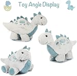 TCBunny Baby Dinosaur Bedtime Stuffed Animal Plush Toy 15", (Stegosaurus-Grey)