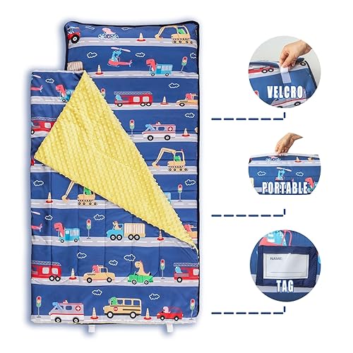 Miniatura 10 de nap mat for Toddlers Sleeping Bag with Removable Pillow and Fleece Blanket Boys & Girls Thickened Soft