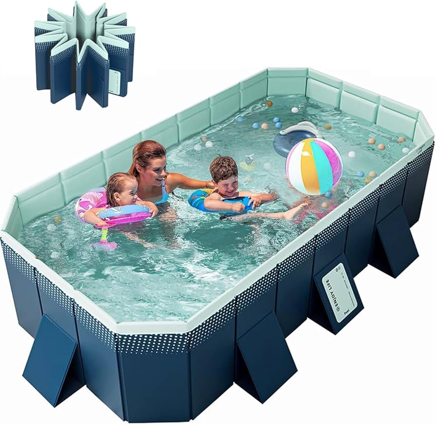 Amazon.co.jp: 大型 家庭プール 折り畳みプール 空気入れ不要 折り畳み