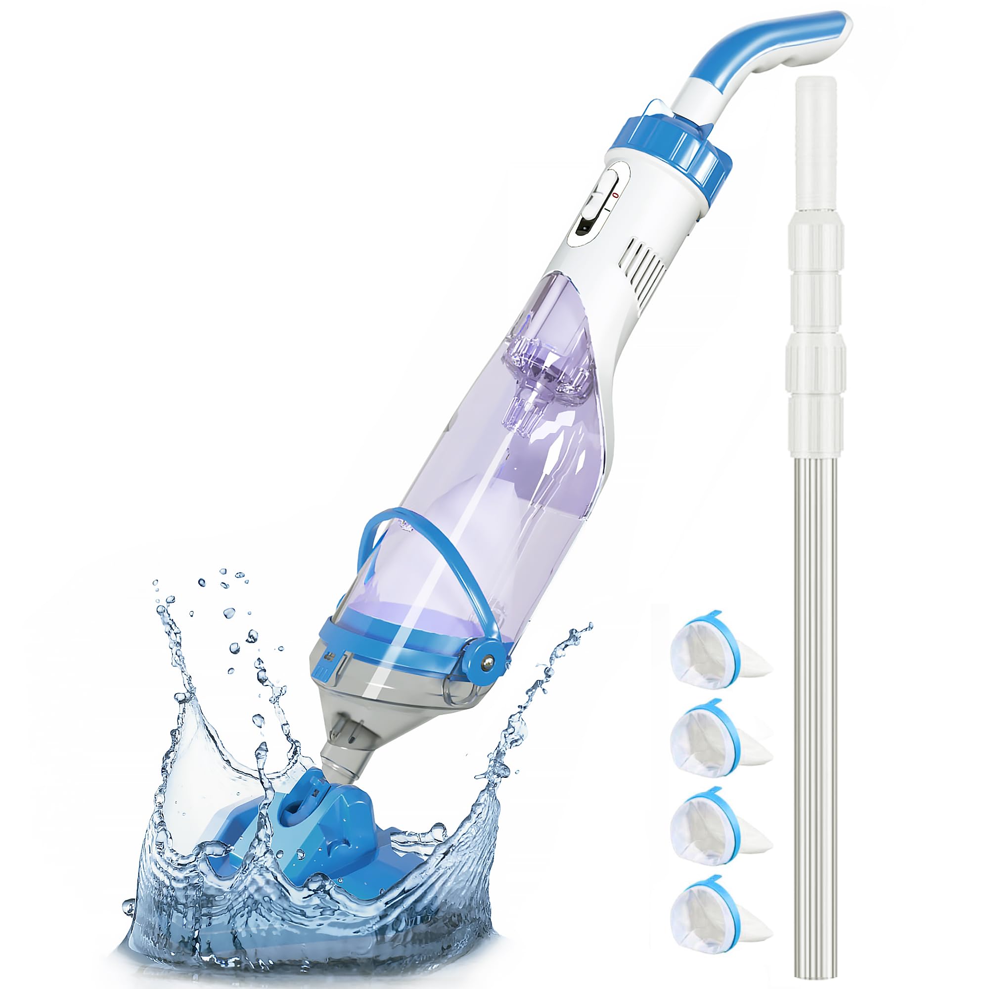 LANCHEZ Handheld Rechargeable Cordless Pool Vacuum for Inground and Aboveground Pools