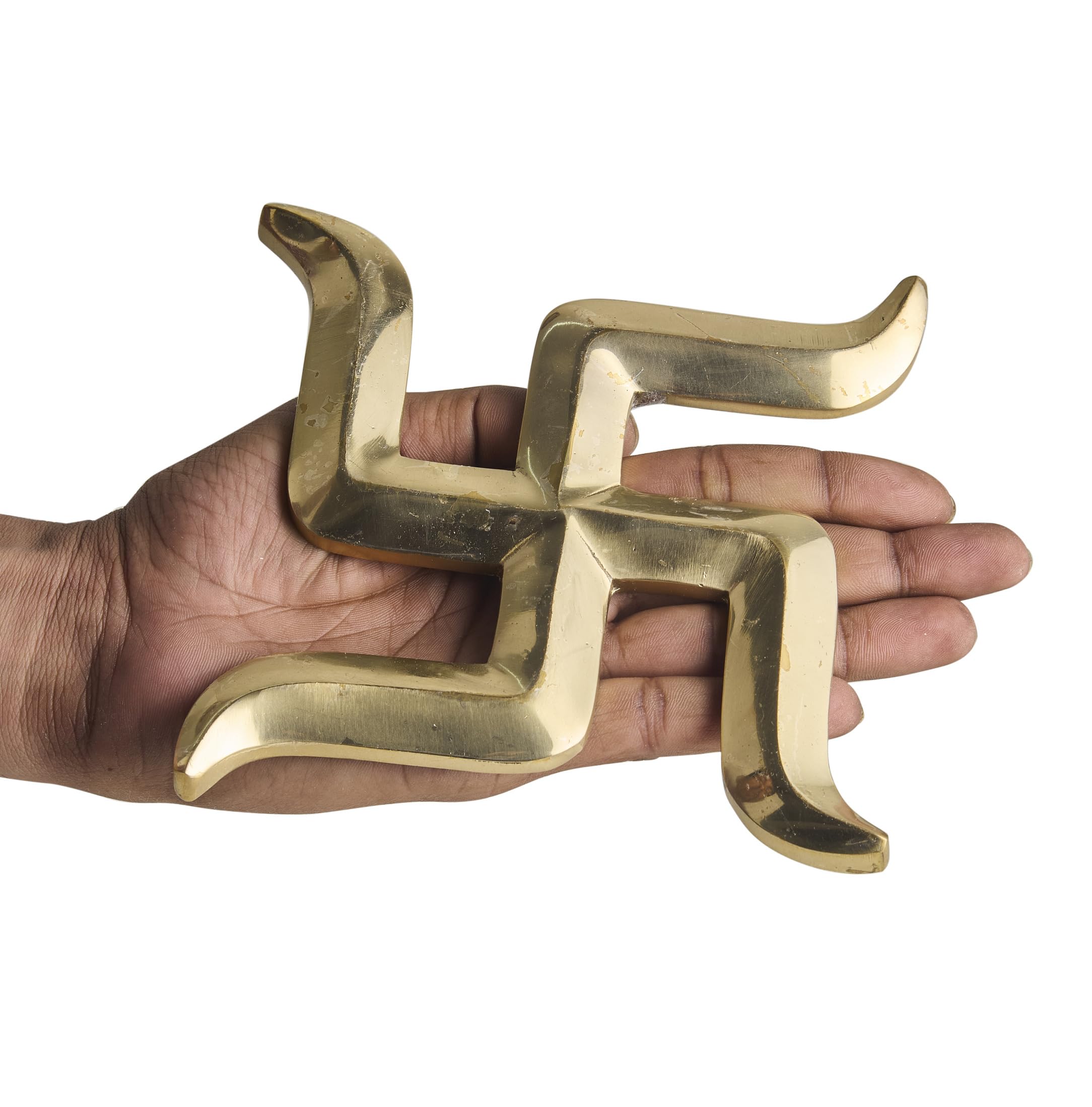 Brass Swastik Wall Hanging - Vastu Yantra for Home -4