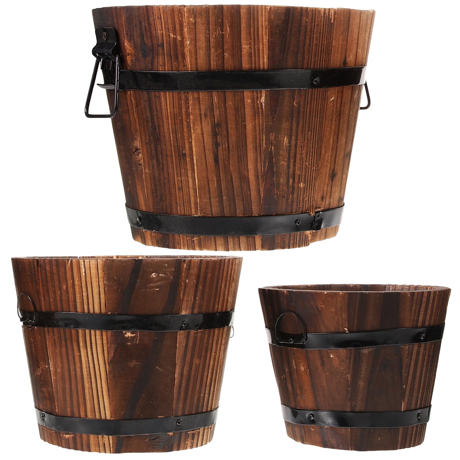 Jardinières en bois massif Kisangel pot de fleur vintage intérieur et déco