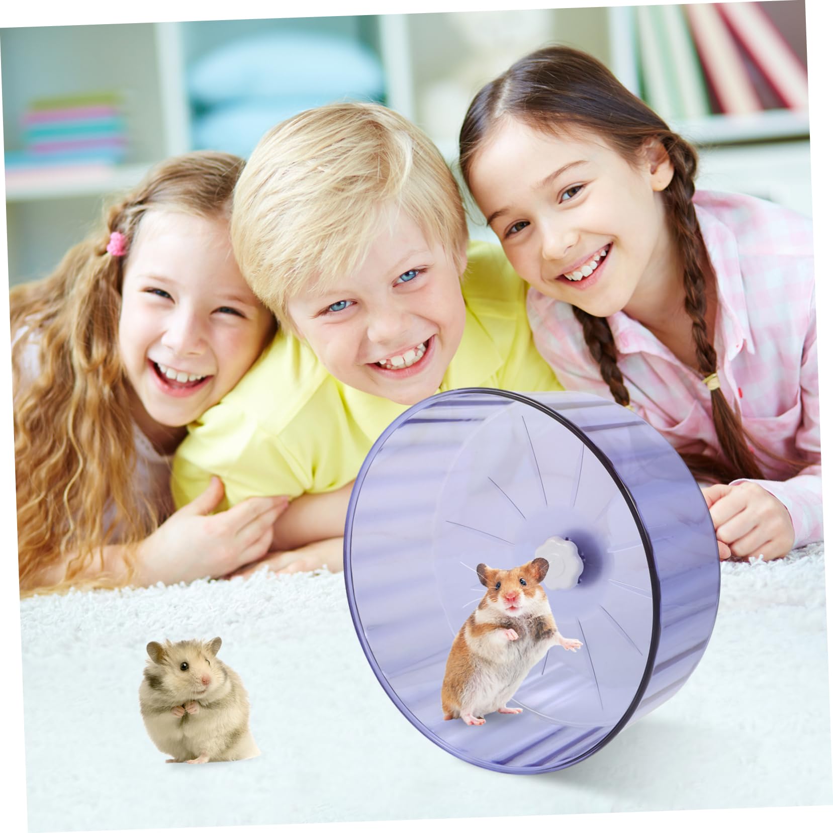 COLLBATH Laufrad Multifunktionales Laufrad aus Kunststoff Zwerghamster mit Glatter Oberfläche Leises als Hamsterzubehör für Hamster und Gerbils