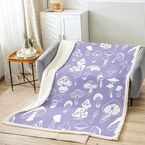 Purple Mushroom Blanket 