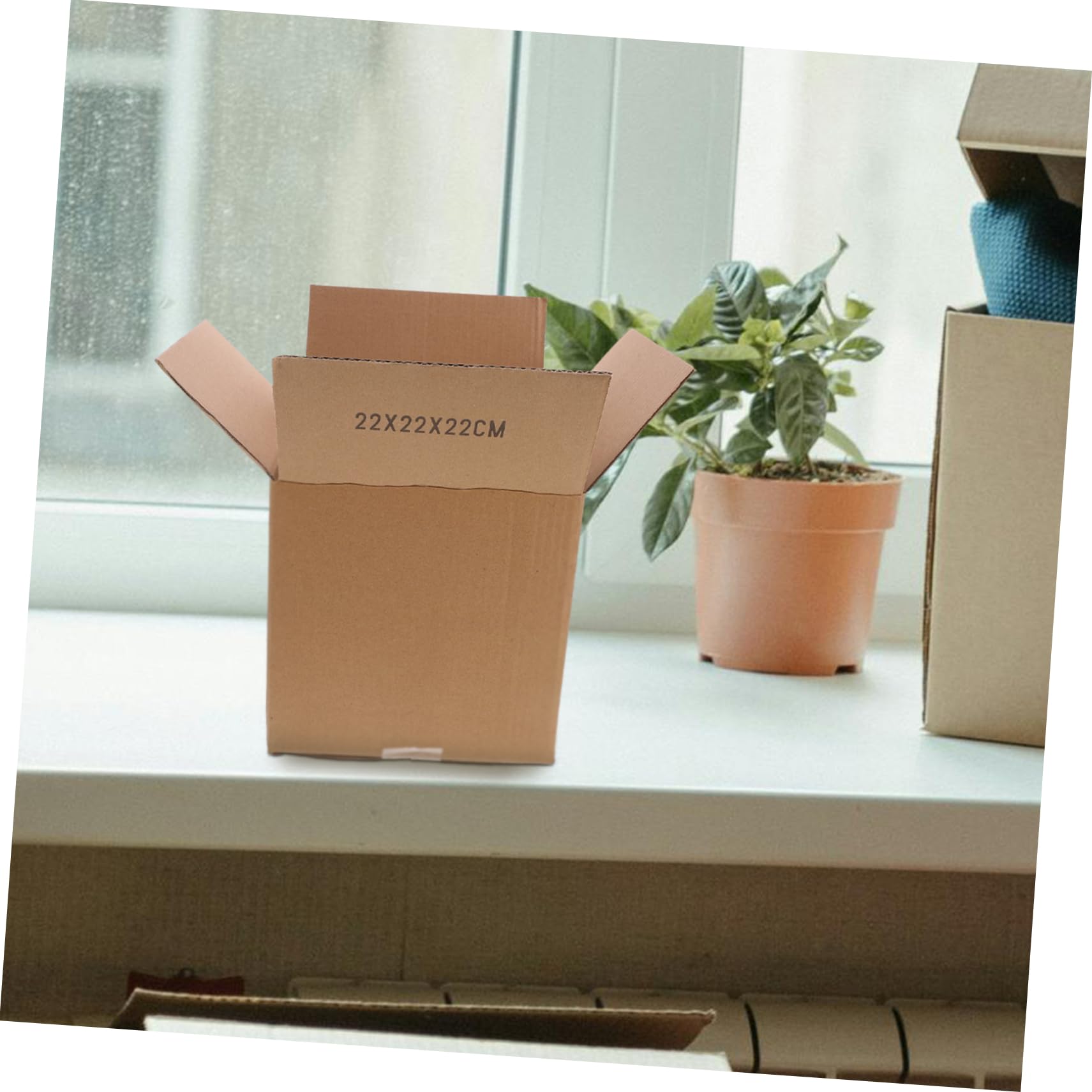 Robuste Umzugskartons Quadratisch 5 Stück aus Papier Braun