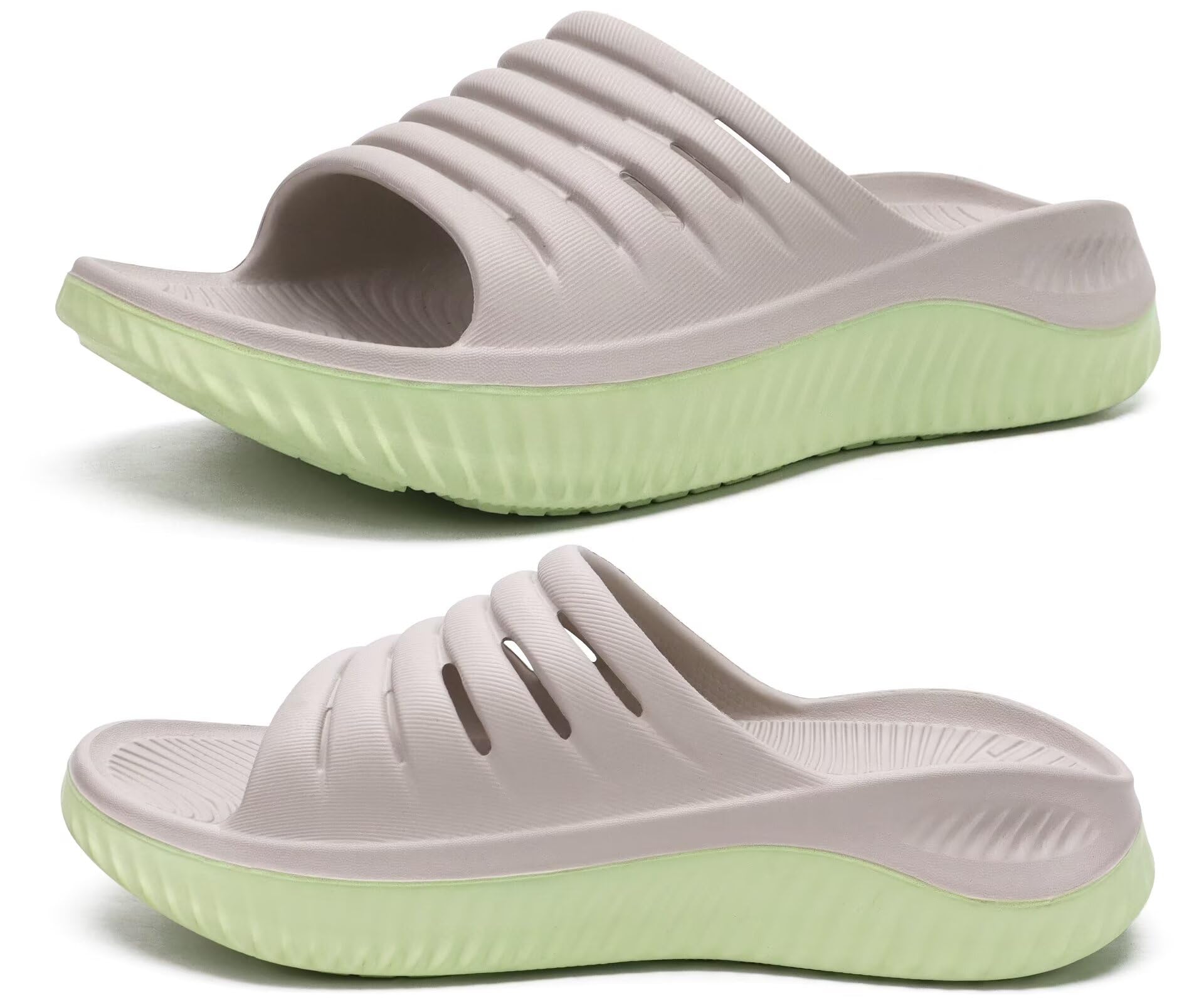 KuaiLu Recovery Sandalen Damen mit Bequeme Plantarfasziitis Frauen Leicht Sport Schlappen Orthopädische Reduziert die Belastung von Füße, Gelenken für Rücken