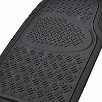 Vista 6 de BDK Alfombrillas de goma extra resistentes para automóvil, SUV, furgoneta y camión, máxima protección, ajuste para adaptarse y 3 piezas (negro)