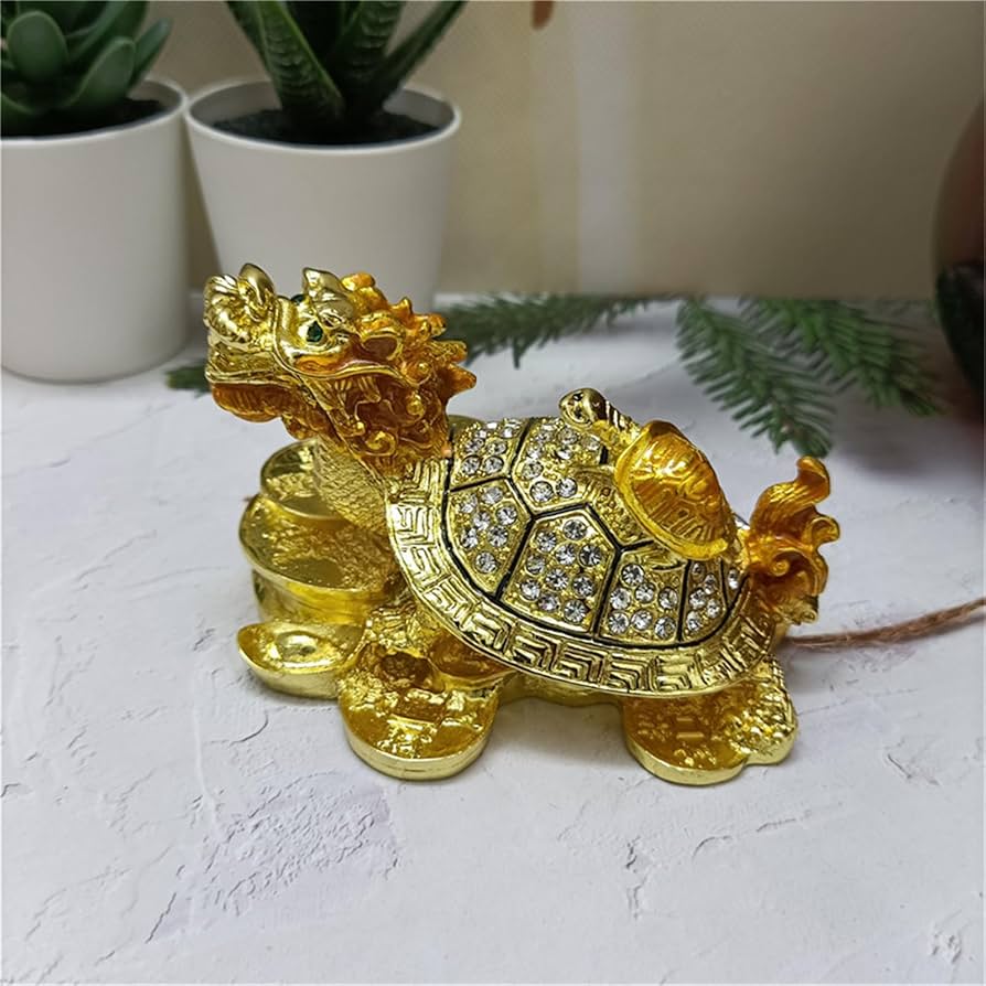 Amazon.co.jp: PINKTATA 亀の置物 金属製 龍 亀の彫刻 宝石箱