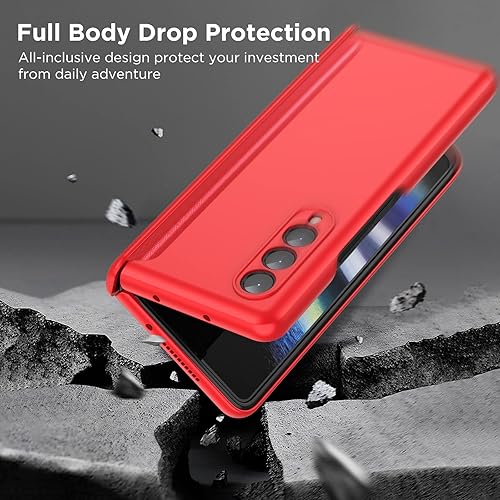 Miniatura 10 de Funda delgada para Samsung Galaxy Z Fold 3 con cobertura de bisagra, protector de pantalla, mate duro a prueba de golpes, protección de cuerpo