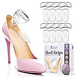 Ballotte Premium Silicone Heel Pads for Shoes. Soft Heel Grips or Inserts for Big Shoes, Alleviates Slipping & Discomfort, Comfortable Cushioning for High Heels, 8-Pack (Double Cushioned)